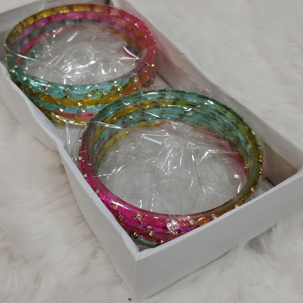 Multicolor Bangles Set (12 Pcs) - Image 3