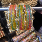 Crystal Charm Ghungroo Bangles Set