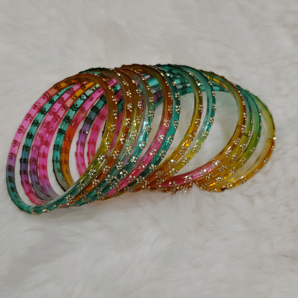Multicolor Bangles Set (12Pcs) - Image 3