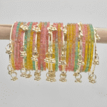 Multicolor Crystal Bangles Set