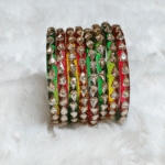Multicolor Designer Bangles (8 Pcs)