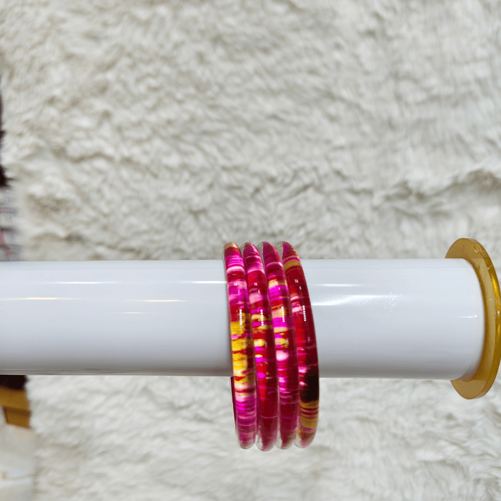 11 Jelly Bangles Pink Transparent - Image 1