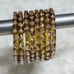 Yellow Designer Bangles (8 Pcs)