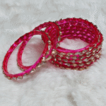 8-piece Pink Designer Bangle Set