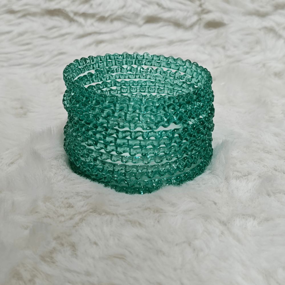 23 Glass Maggie Bangles Aqua Blue - Image 1