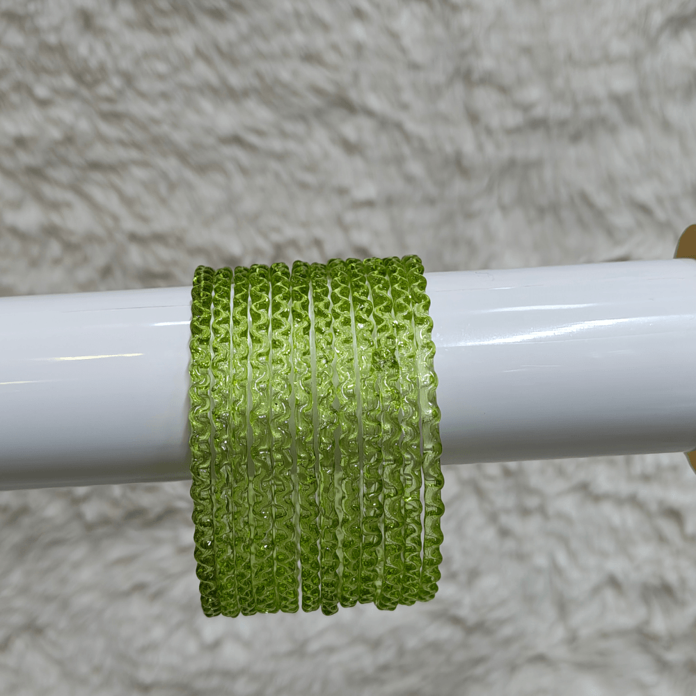 27 Glass Maggie Bangles Green - Image 1
