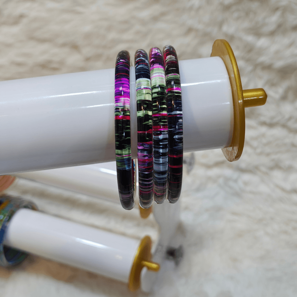 3 Jelly Bangles Black Transparent - Image 1