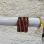 Red & Golden Glass Bangles