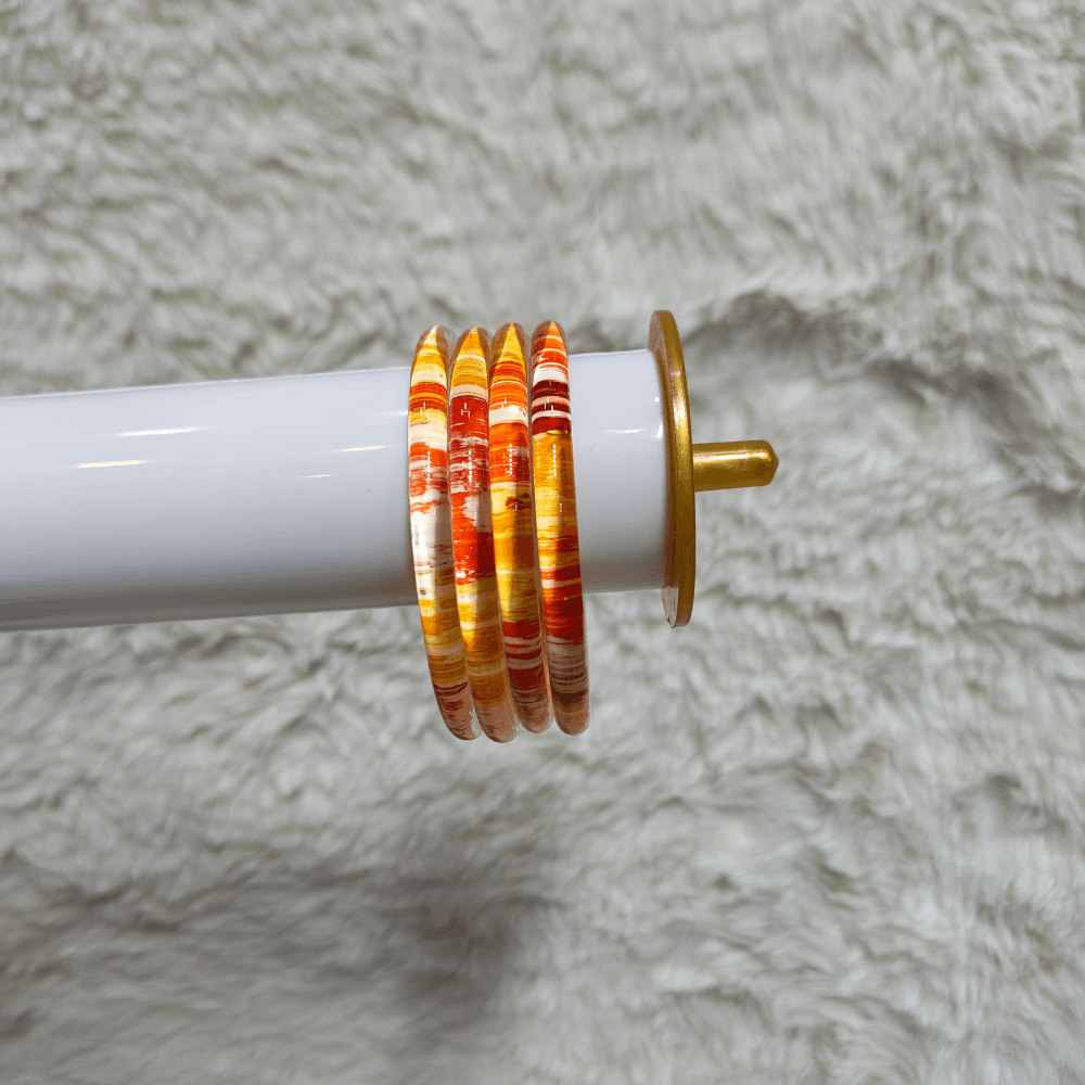 9 Jelly Bangles Orange Transparent - Image 1