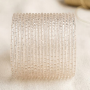 Rose Pink Glass Cut Bangles (24Pcs)