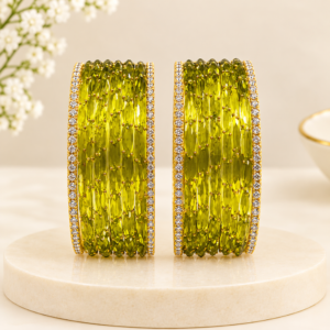 Yellow Crystal Bangles for Women